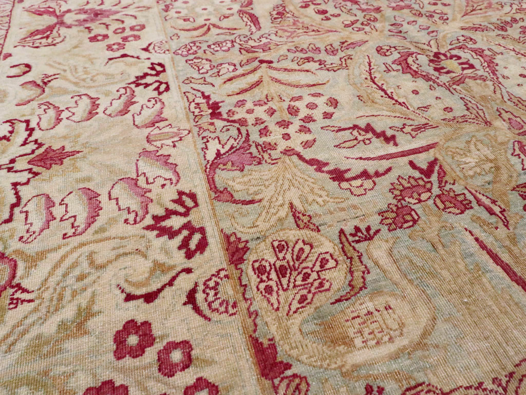Antique Persian Lavar Kerman Rug, No.8706 - Staging