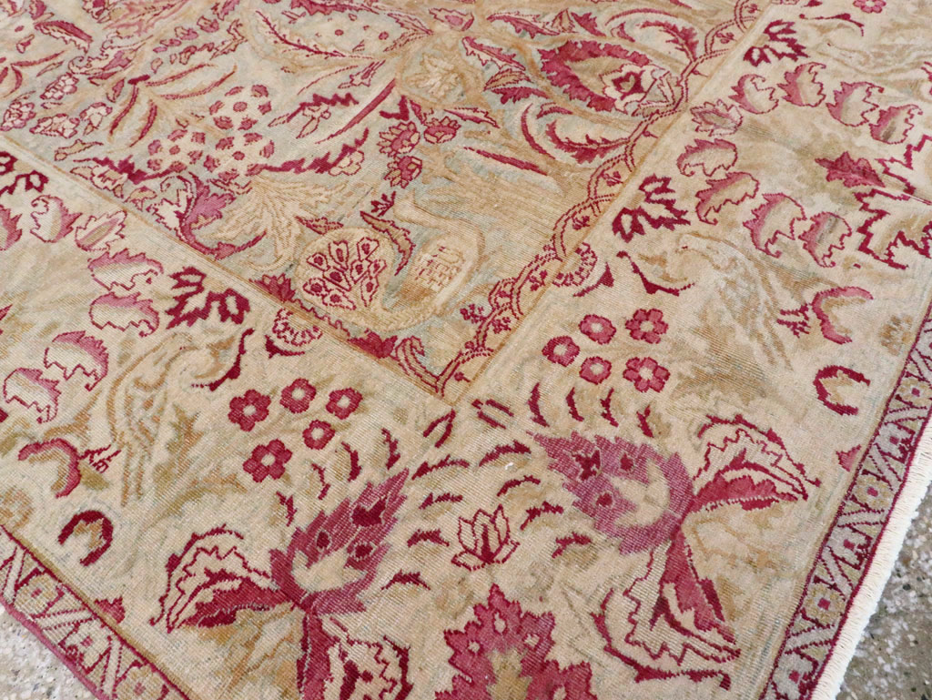 Antique Persian Lavar Kerman Rug, No.8706 - Staging