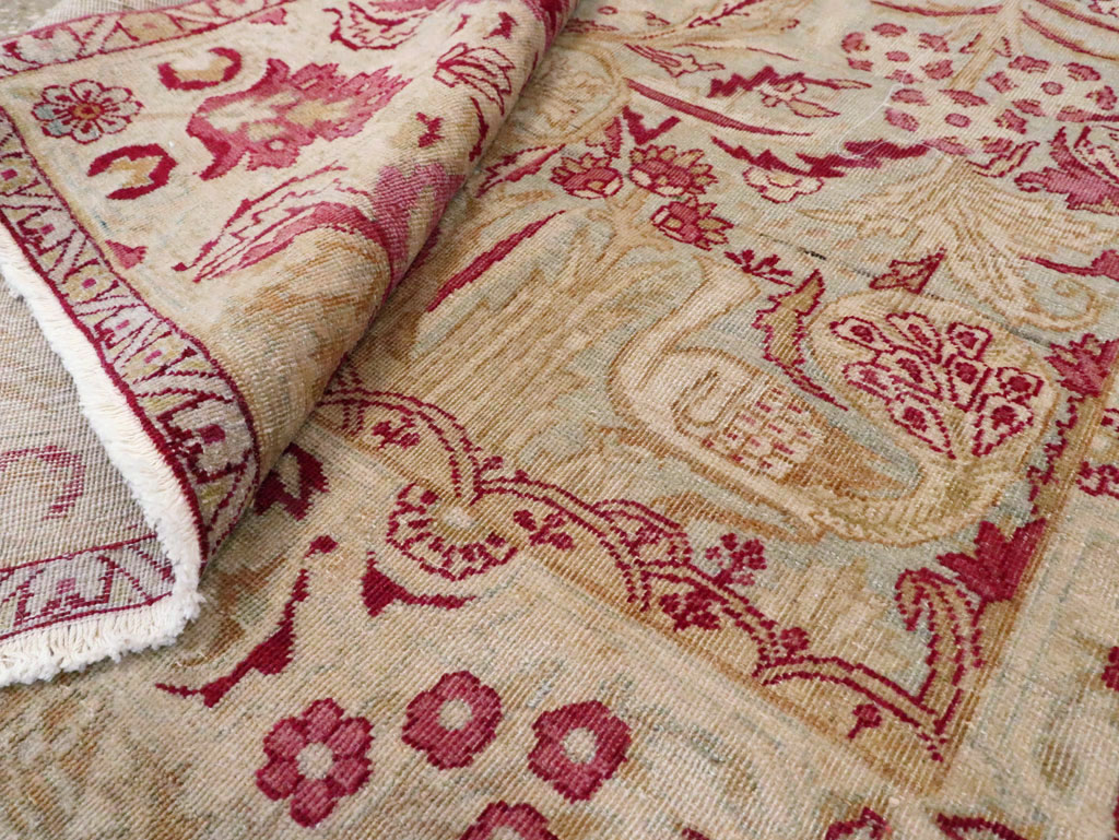 Antique Persian Lavar Kerman Rug, No.8706 - Staging