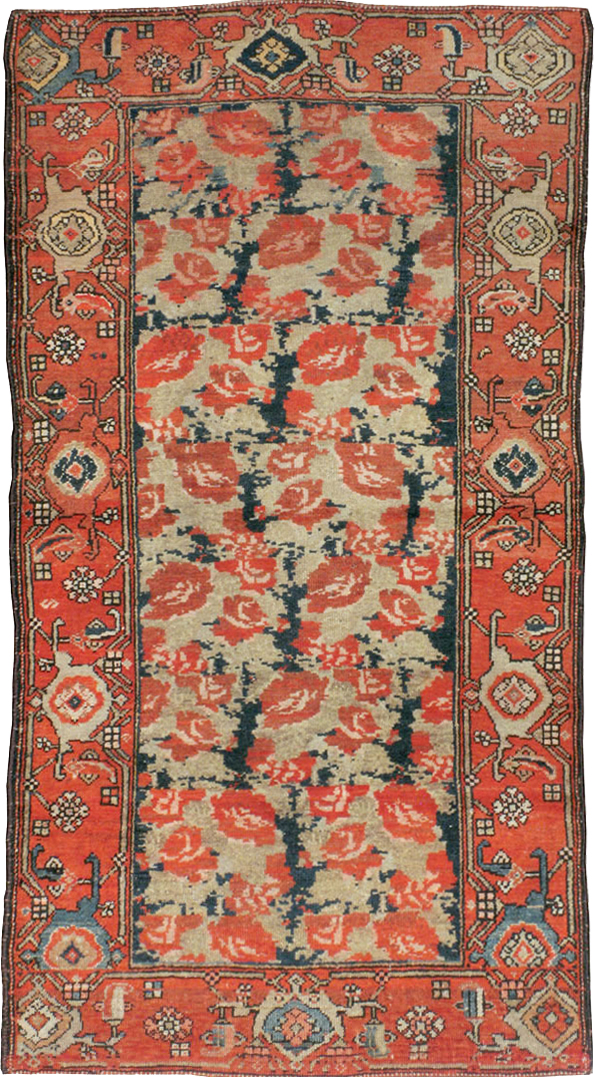 Antique Persian Kurdish Rug, No.8716 - Staging