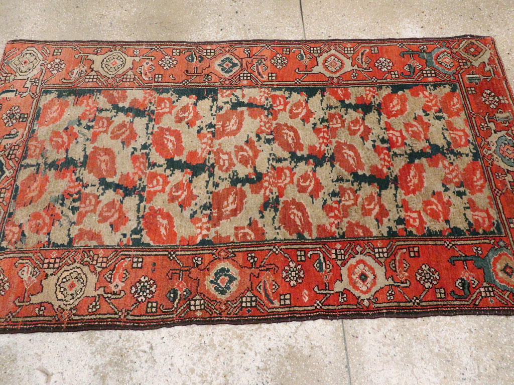 Antique Persian Kurdish Rug, No.8716 - Staging