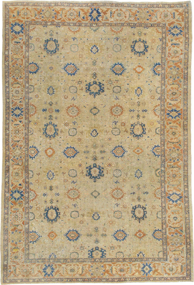 Vintage Persian Mahal Carpet, No.8727 - Staging