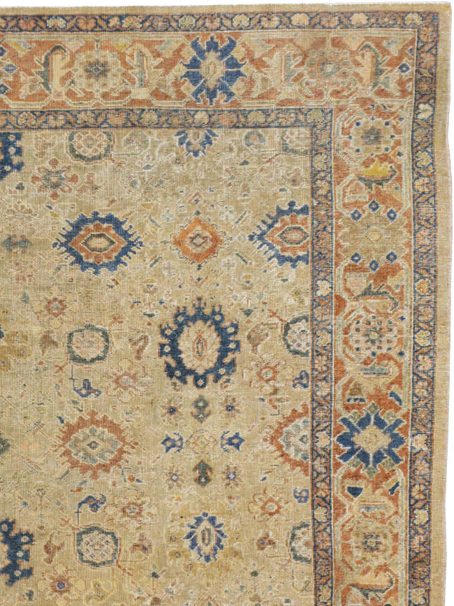 Vintage Persian Mahal Carpet, No.8727 - Staging