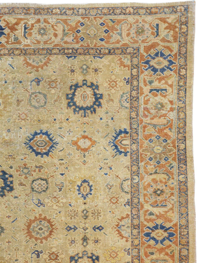 Vintage Persian Mahal Carpet, No.8727 - Staging