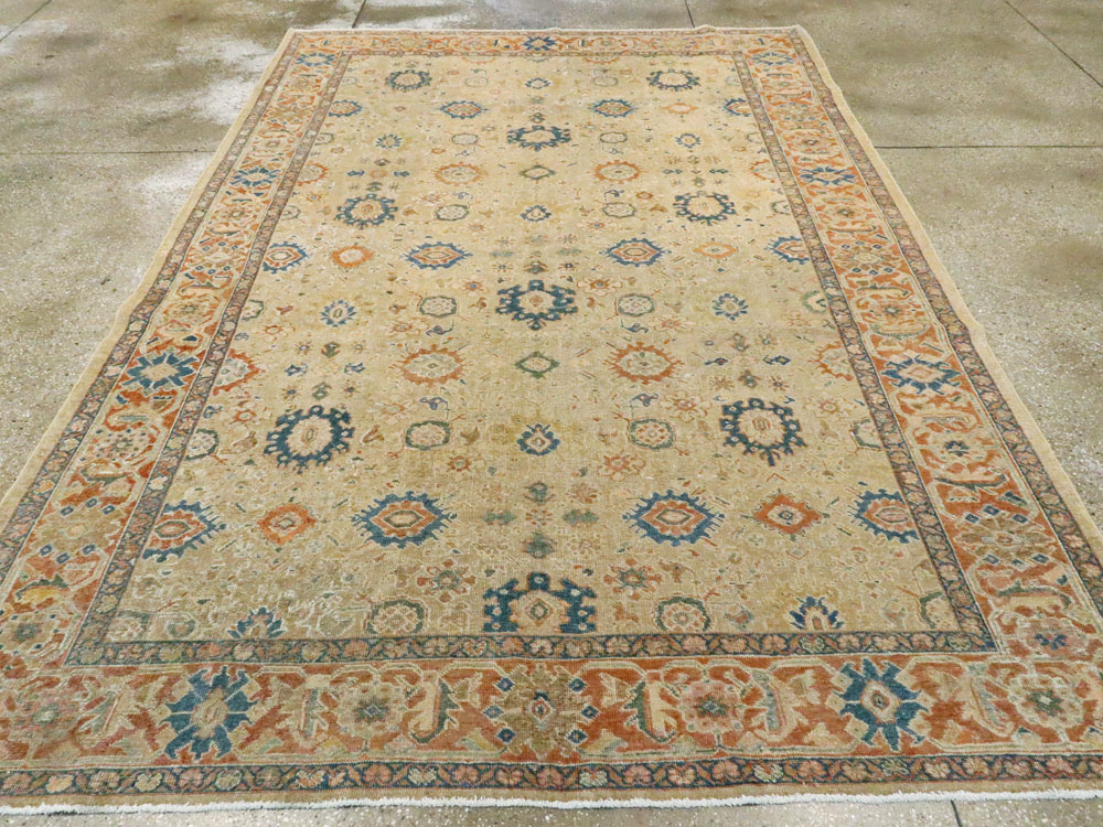 Vintage Persian Mahal Carpet, No.8727 - Staging