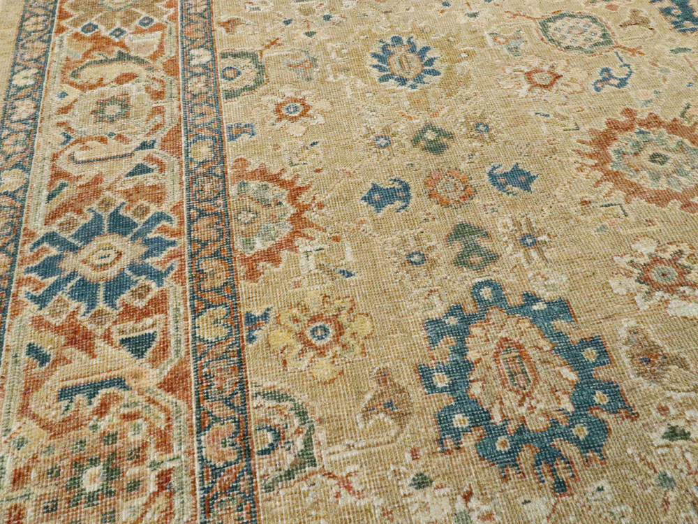 Vintage Persian Mahal Carpet, No.8727 - Staging