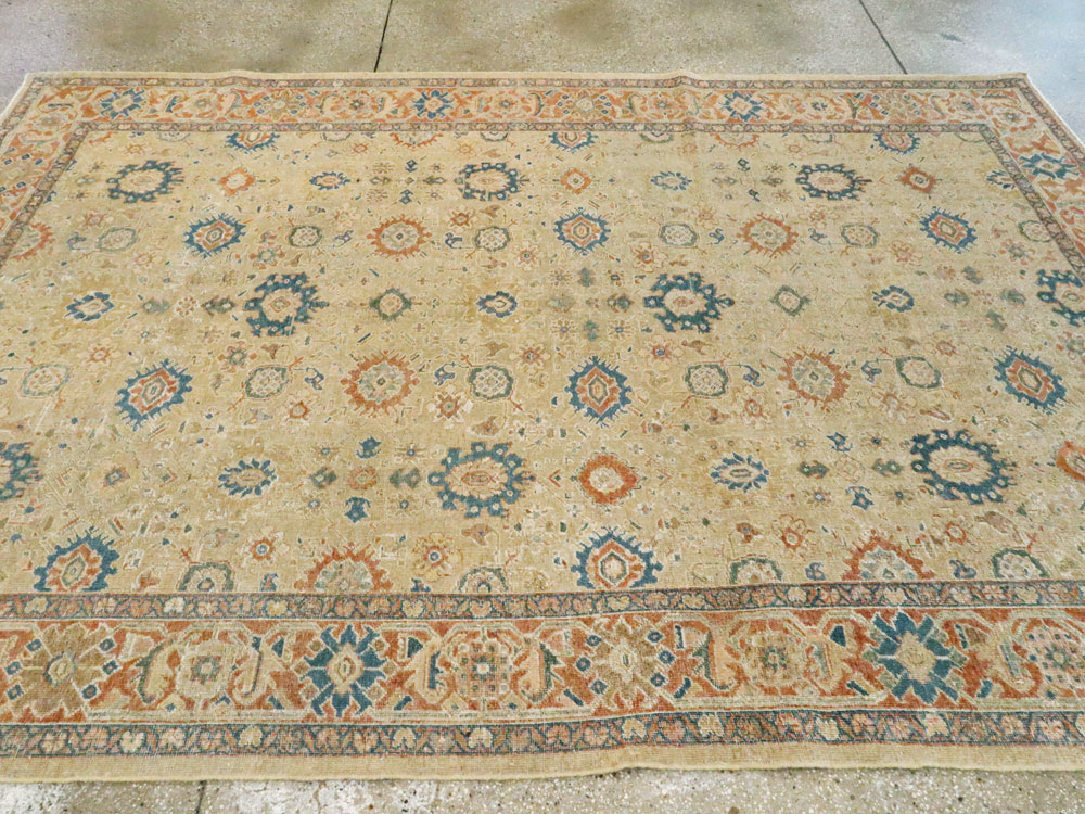 Vintage Persian Mahal Carpet, No.8727 - Staging