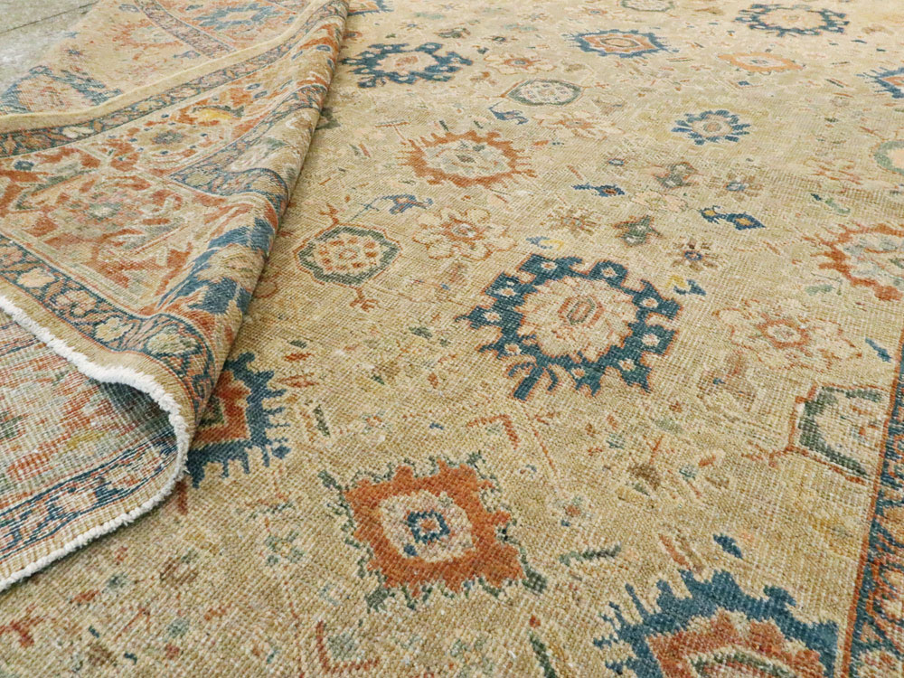 Vintage Persian Mahal Carpet, No.8727 - Staging