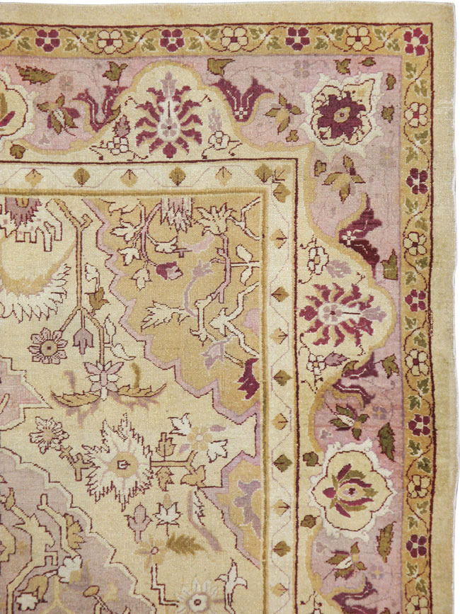 Antique Indian Agra Carpet, No.8730 - Staging