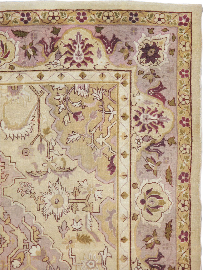 Antique Indian Agra Carpet, No.8730 - Staging