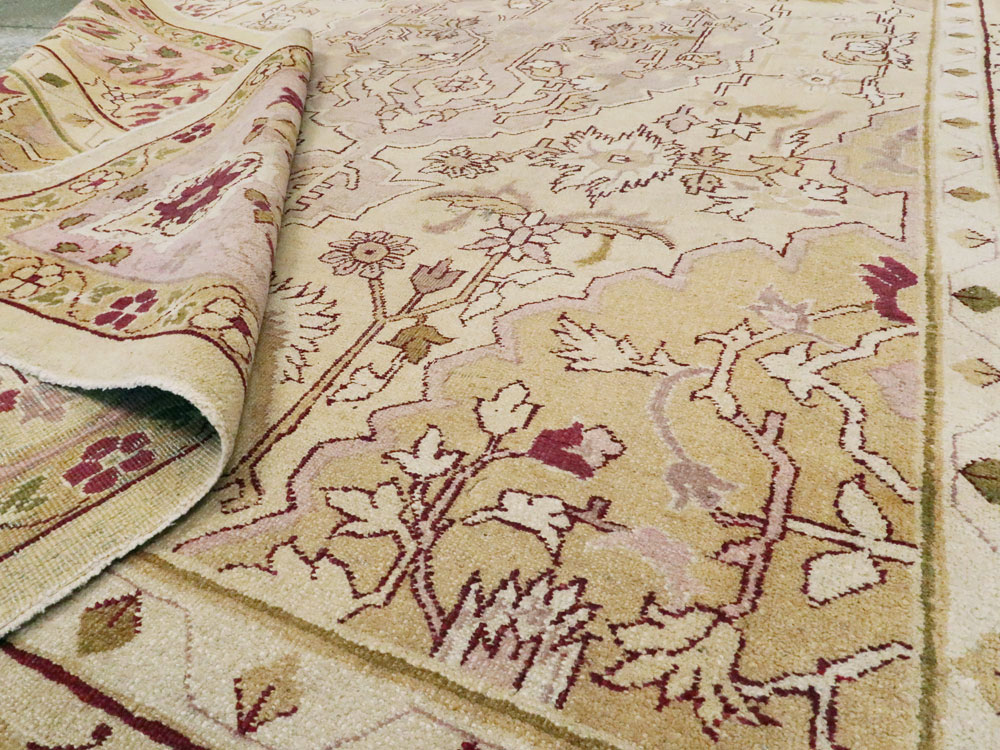 Antique Indian Agra Carpet, No.8730 - Staging