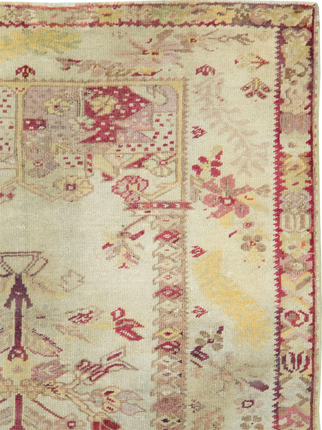 Antique Turkish Ghiordes Rug, No.8740 - Staging
