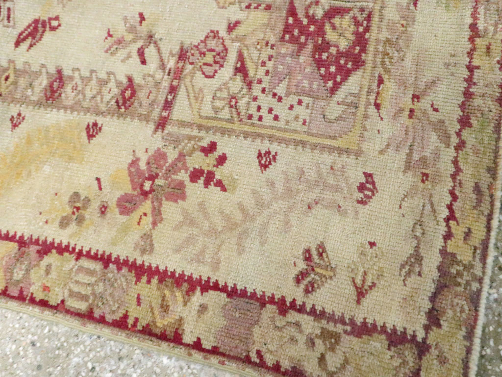 Antique Turkish Ghiordes Rug, No.8740 - Staging