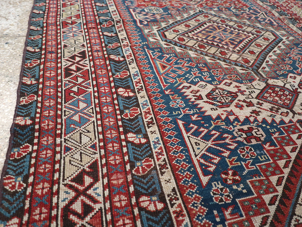 Antique Caucasian Shirvan Rug, No.8742 - Staging