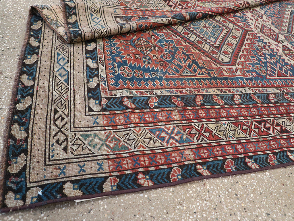 Antique Caucasian Shirvan Rug, No.8742 - Staging
