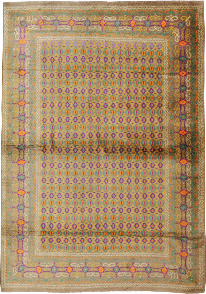 Vintage Indian Lahore Rug, No.8748 - Staging