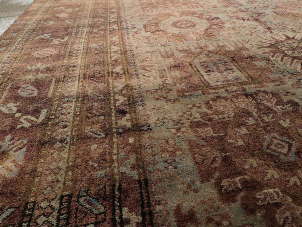 Antique Indian Agra Gallery Carpet, No.8782 - Staging
