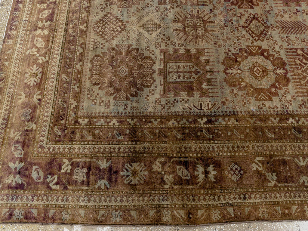 Antique Indian Agra Gallery Carpet, No.8782 - Staging