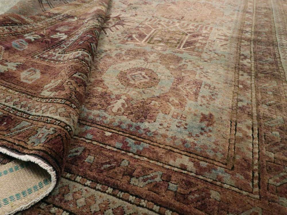 Antique Indian Agra Gallery Carpet, No.8782 - Staging