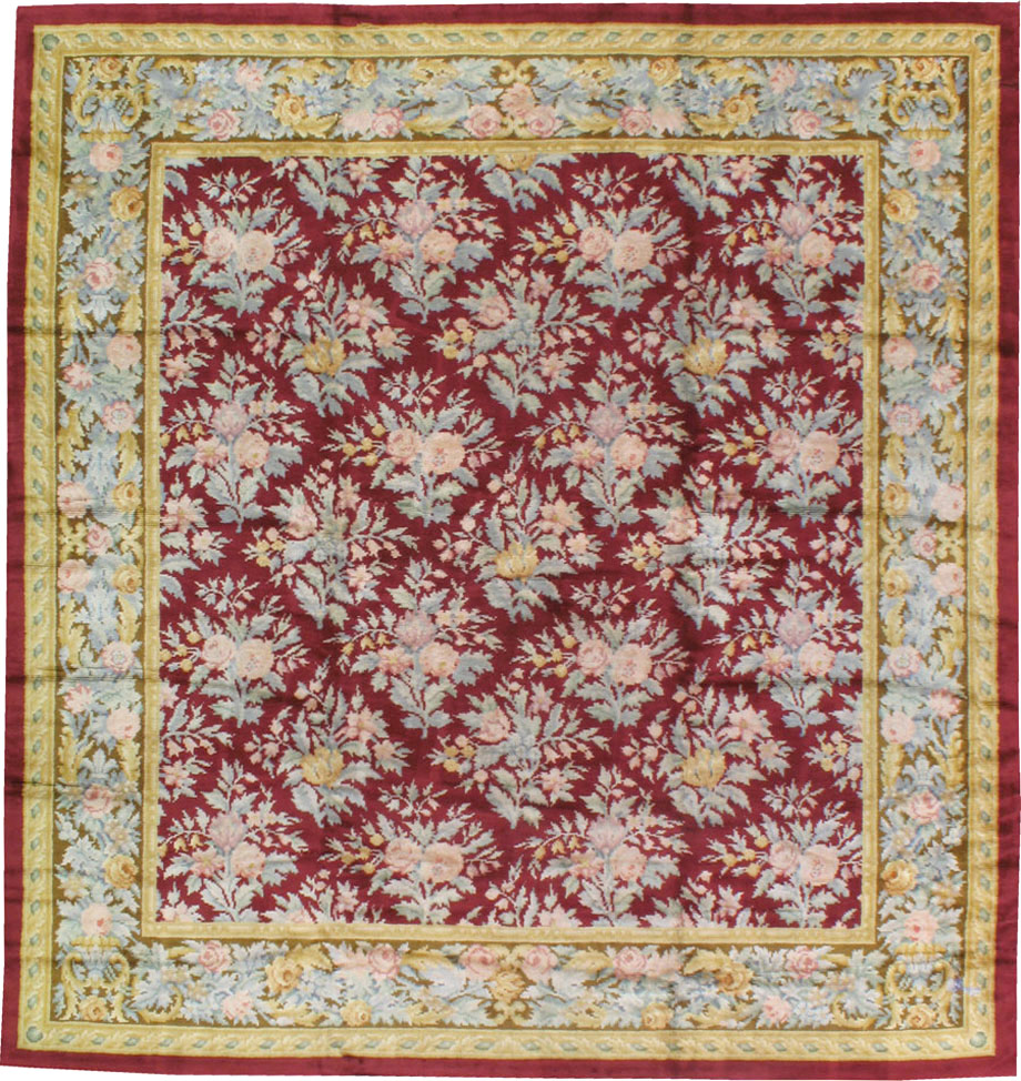 Vintage European Savonnerie Carpet, No.8784 - Staging