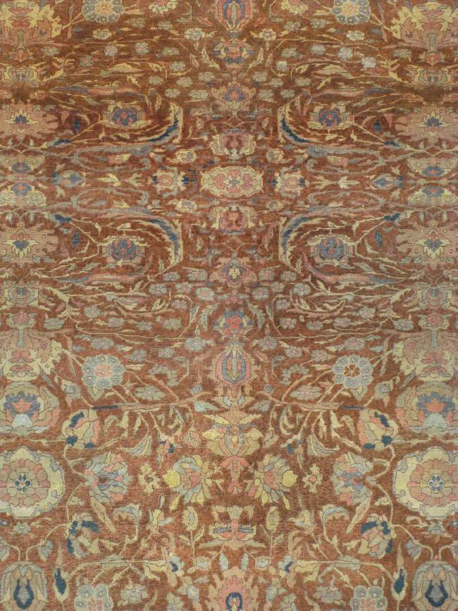 Antique Turkish Herekeh Square Carpet, No.8786 - Staging