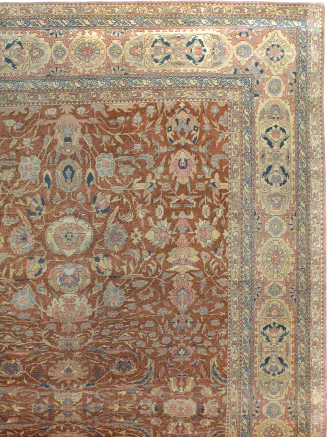Antique Turkish Herekeh Square Carpet, No.8786 - Staging