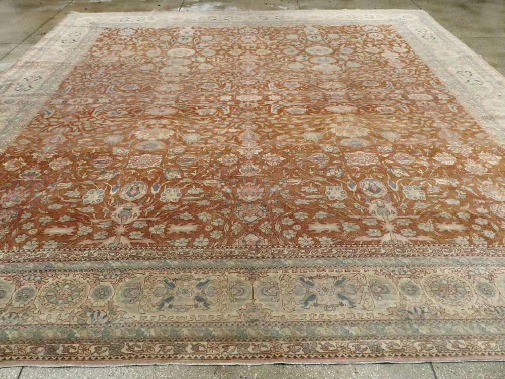Antique Turkish Herekeh Square Carpet, No.8786 - Staging