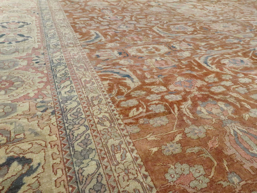Antique Turkish Herekeh Square Carpet, No.8786 - Staging
