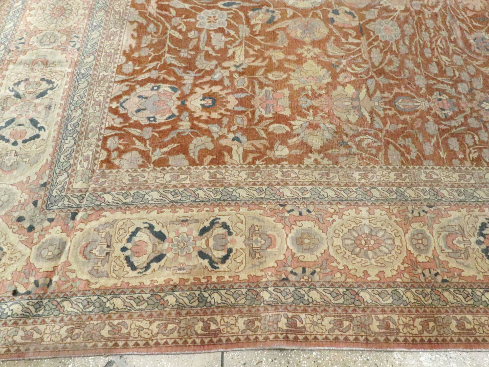 Antique Turkish Herekeh Square Carpet, No.8786 - Staging