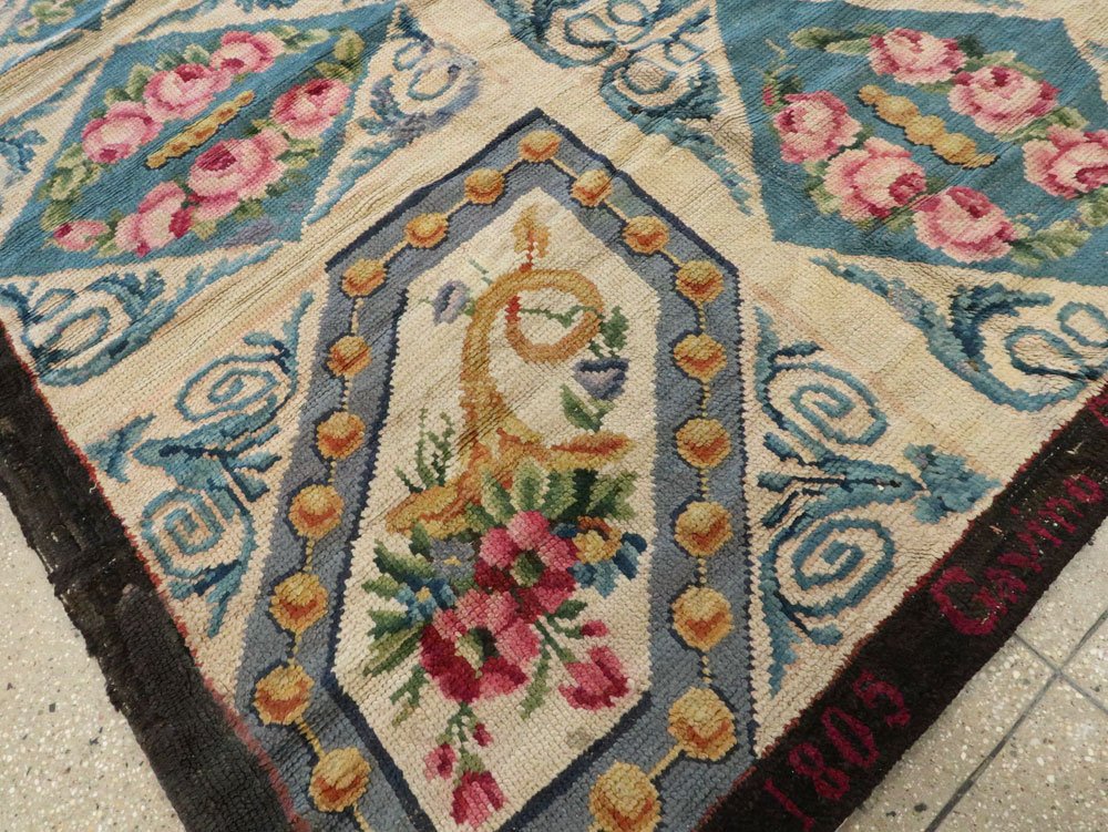 Antique European Savonnerie Carpet, No.8787 - Staging