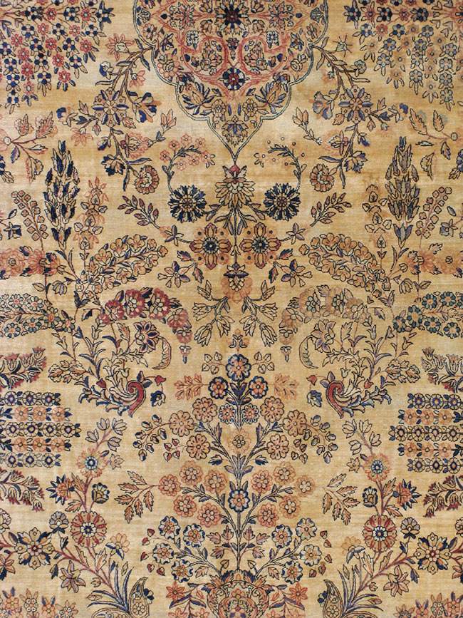 Vintage Persian Kerman Carpet, No.8822 - Staging