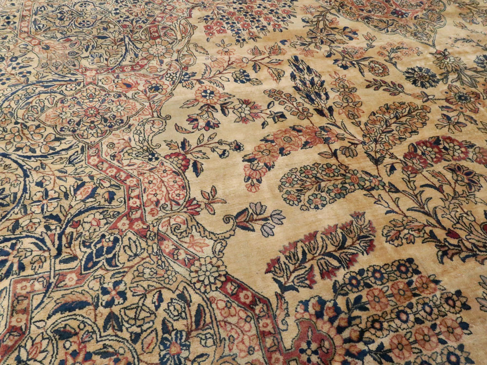 Vintage Persian Kerman Carpet, No.8822 - Staging