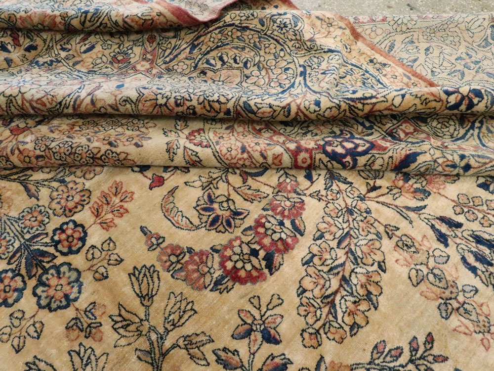 Vintage Persian Kerman Carpet, No.8822 - Staging