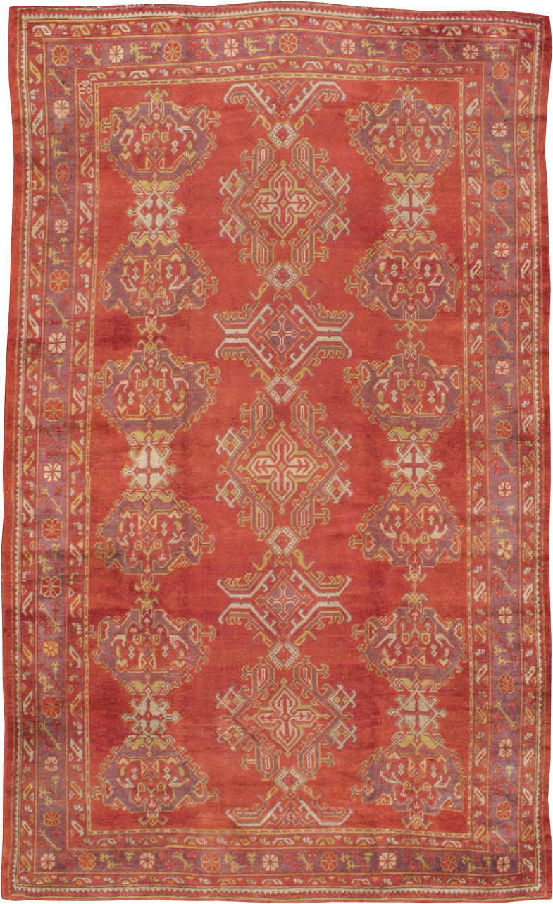 Vintage Turkish Oushak Carpet, No.8831 - Staging