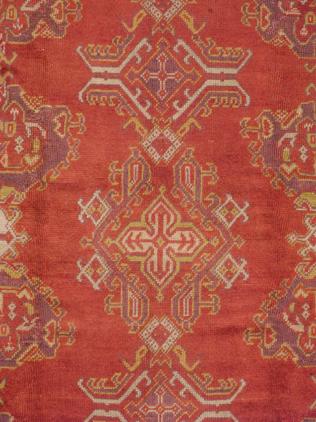 Vintage Turkish Oushak Carpet, No.8831 - Staging