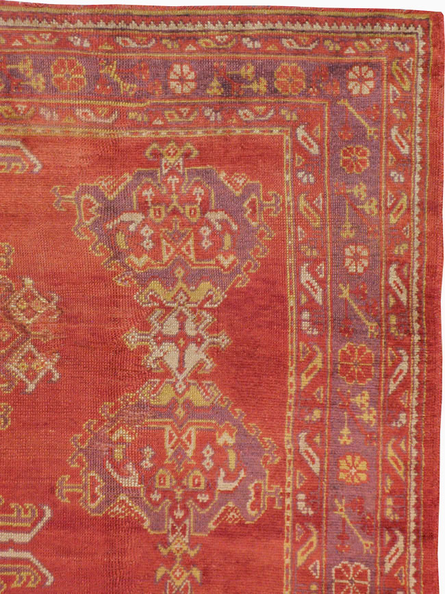Vintage Turkish Oushak Carpet, No.8831 - Staging