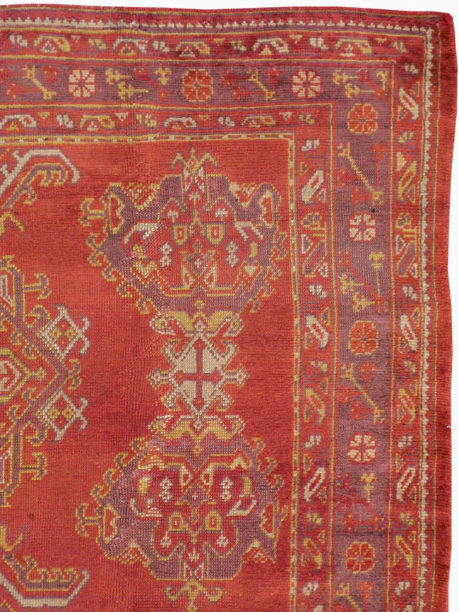 Vintage Turkish Oushak Carpet, No.8831 - Staging