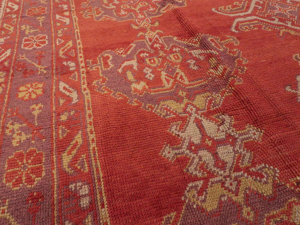 Vintage Turkish Oushak Carpet, No.8831 - Staging