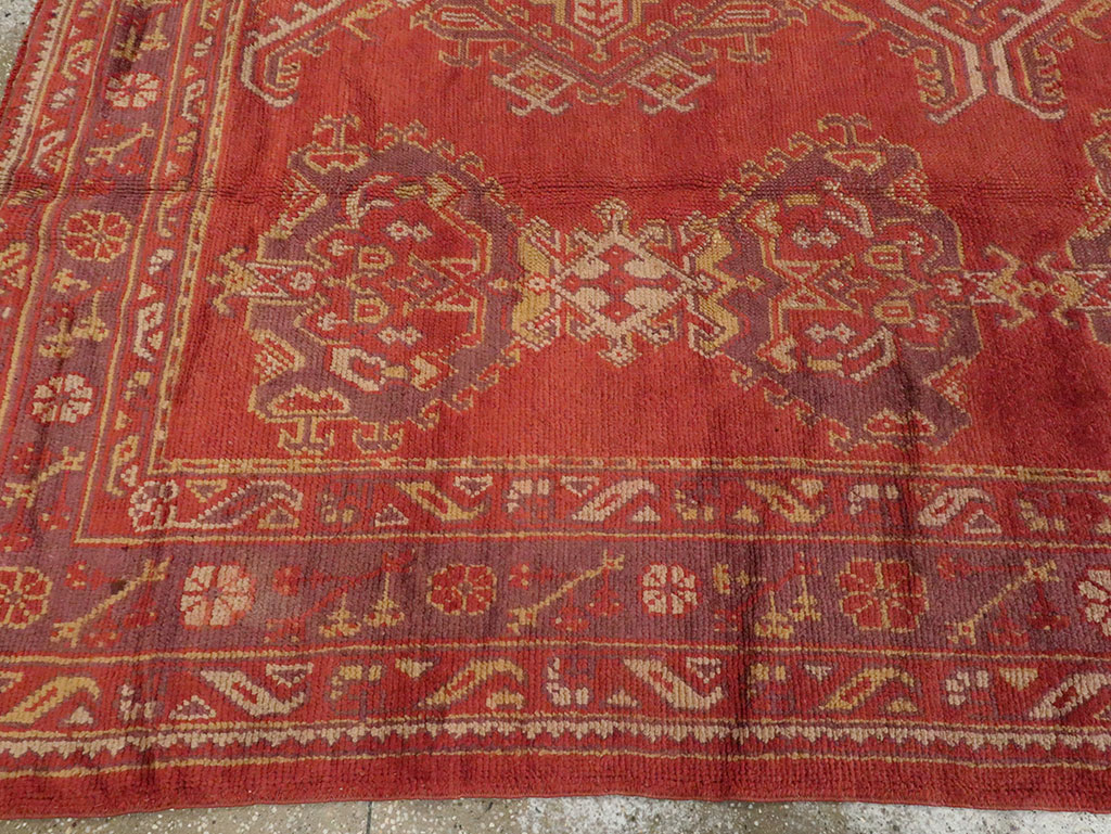 Vintage Turkish Oushak Carpet, No.8831 - Staging