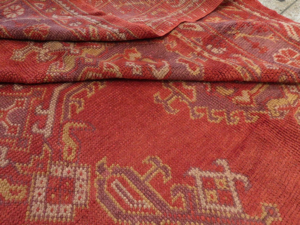 Vintage Turkish Oushak Carpet, No.8831 - Staging