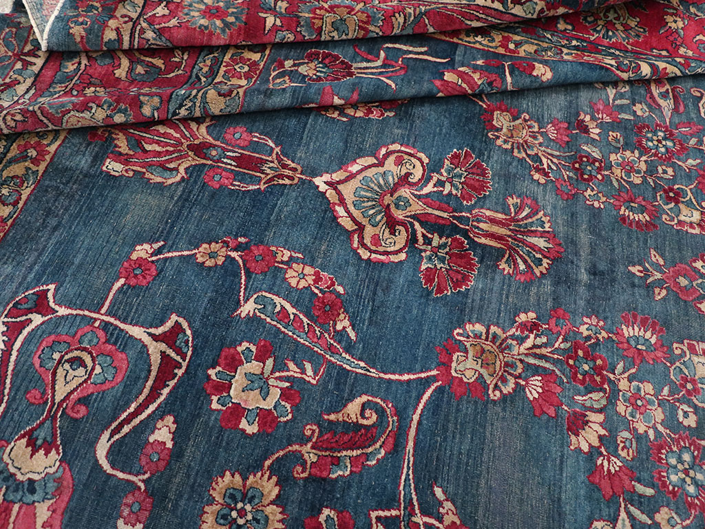 Antique Persian Lavar Kerman Carpet, No.8832 - Staging