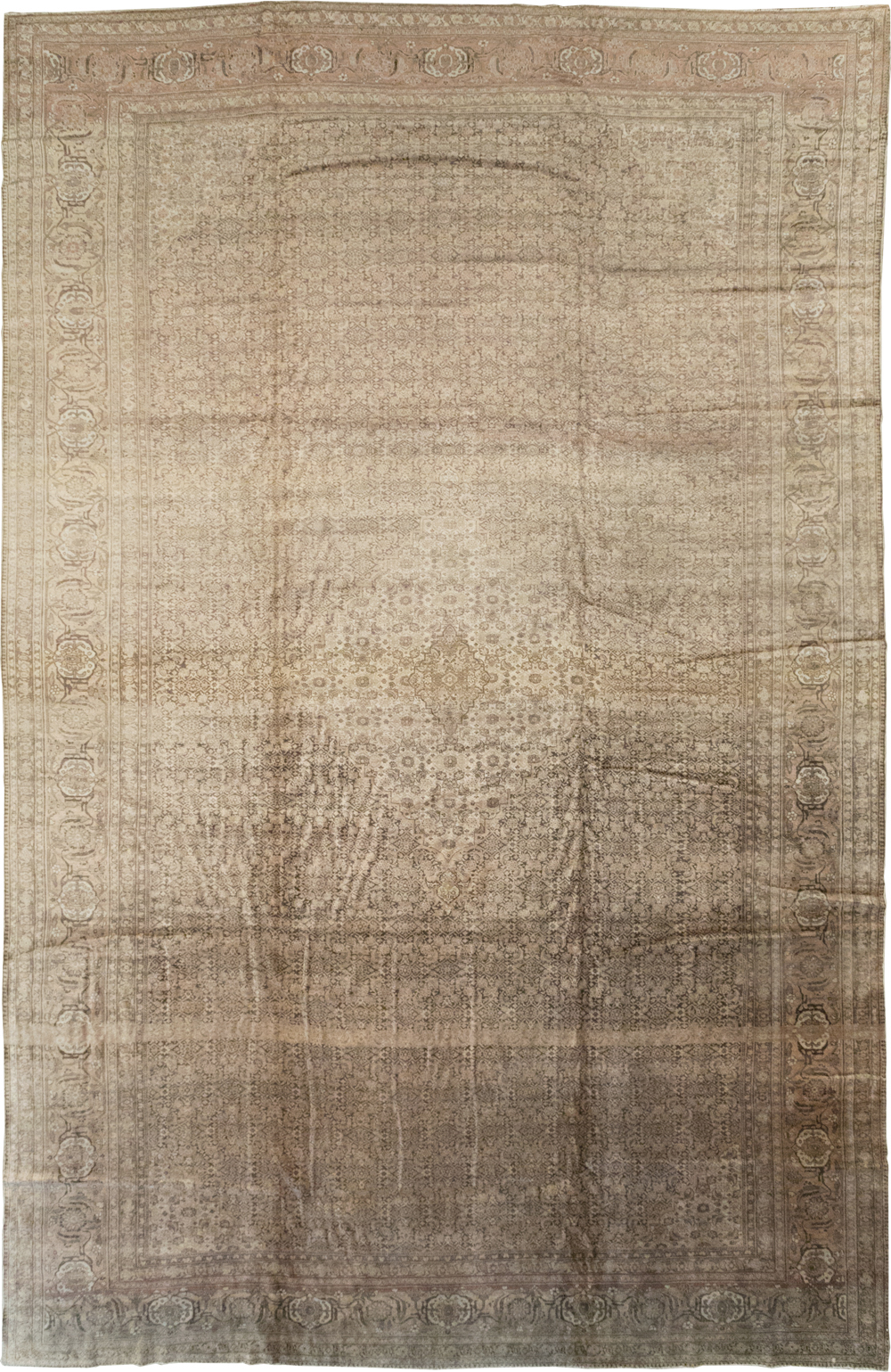 Antique Persian Tabriz Carpet, No.8864 - Staging