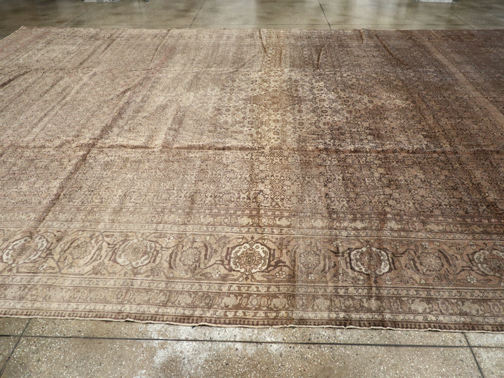 Antique Persian Tabriz Carpet, No.8864 - Staging