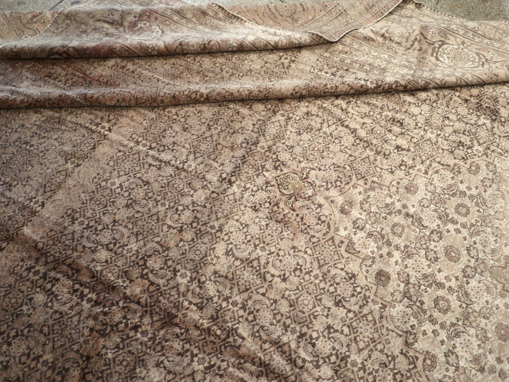 Antique Persian Tabriz Carpet, No.8864 - Staging