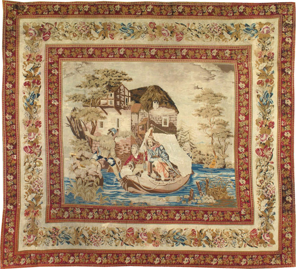 Antique English Tapestry, No.8881 - Staging