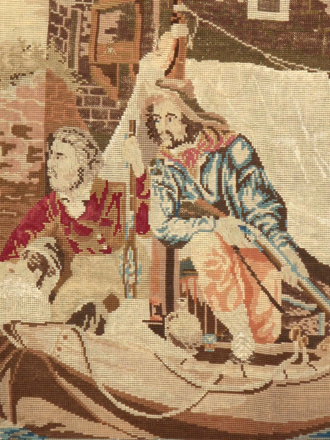 Antique English Tapestry, No.8881 - Staging