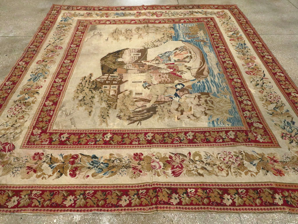 Antique English Tapestry, No.8881 - Staging