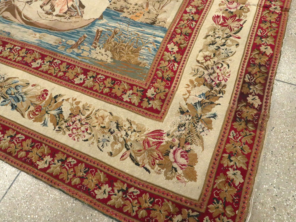 Antique English Tapestry, No.8881 - Staging