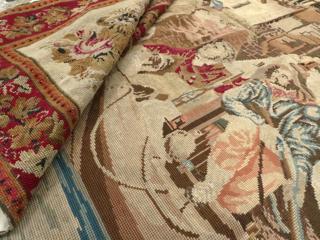 Antique English Tapestry, No.8881 - Staging