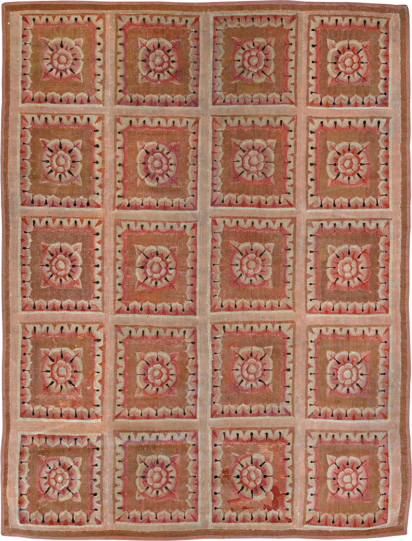 Antique French Aubusson Carpet, No.8882 - Staging